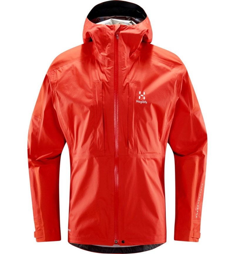 Men's Haglöfs L.I.M Rugged GTX Jacket Windbreaker Habanero Canada | CZ21-191