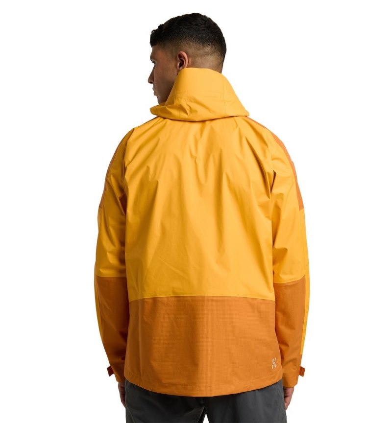 Men's Haglöfs L.I.M Rugged GTX Jacket Windbreaker Yellow / Yellow Canada | BU06-264