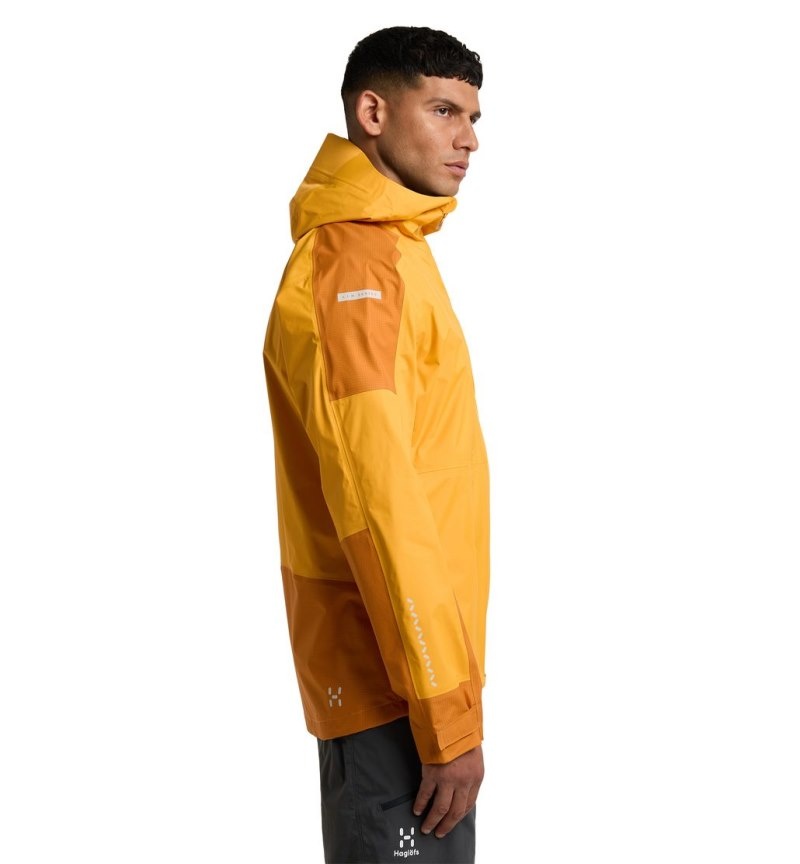 Men's Haglöfs L.I.M Rugged GTX Jacket Windbreaker Yellow / Yellow Canada | BU06-264