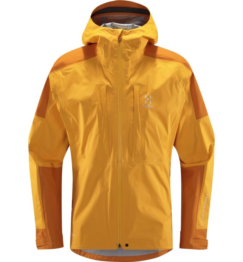 Men's Haglöfs L.I.M Rugged GTX Jacket Windbreaker Yellow / Yellow Canada | BU06-264