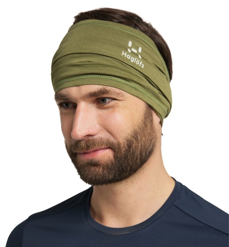 Men's Haglöfs L.I.M Smart Temp Winter Multitube Headband Olive Green Canada | FJ51-223