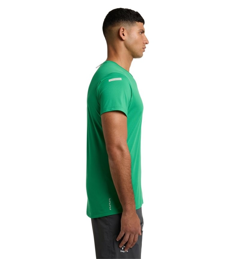 Men's Haglöfs L.I.M Tech Tee T Shirts Green Canada | SJ16-523