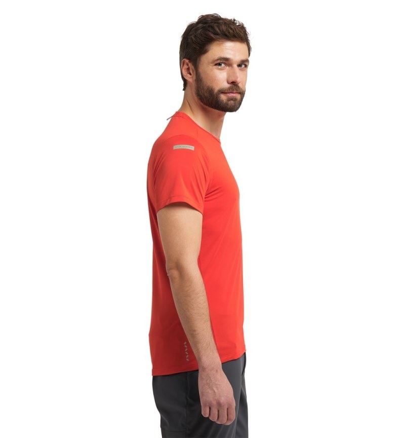 Men's Haglöfs L.I.M Tech Tee T Shirts Habanero Canada | DY81-816