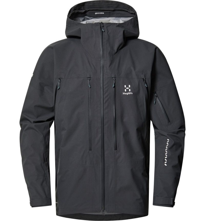 Men's Haglöfs L.I.M Touring Proof Jacket Windbreaker Magnetite Canada | ZG33-277