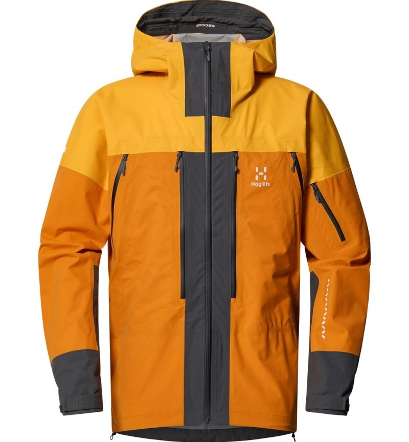 Men's Haglöfs L.I.M Touring Proof Jacket Windbreaker Yellow / Yellow Canada | EK01-996