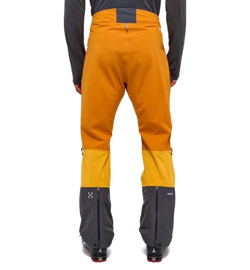 Men's Haglöfs L.I.M Touring Proof Pant Waterproof Trousers Yellow / Yellow Canada | SW87-162