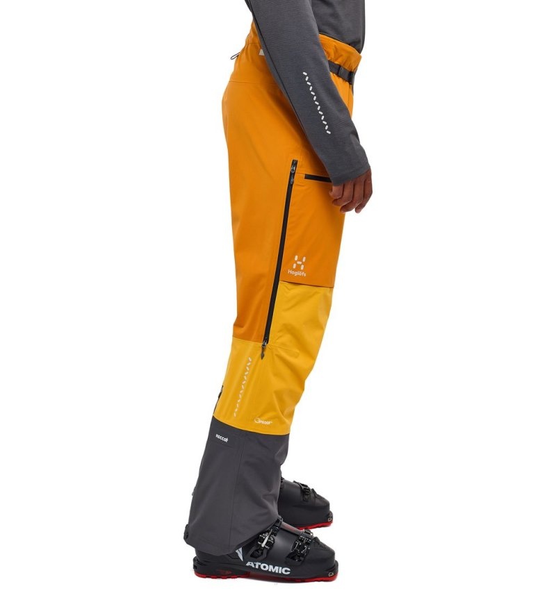 Men's Haglöfs L.I.M Touring Proof Pant Waterproof Trousers Yellow / Yellow Canada | SW87-162