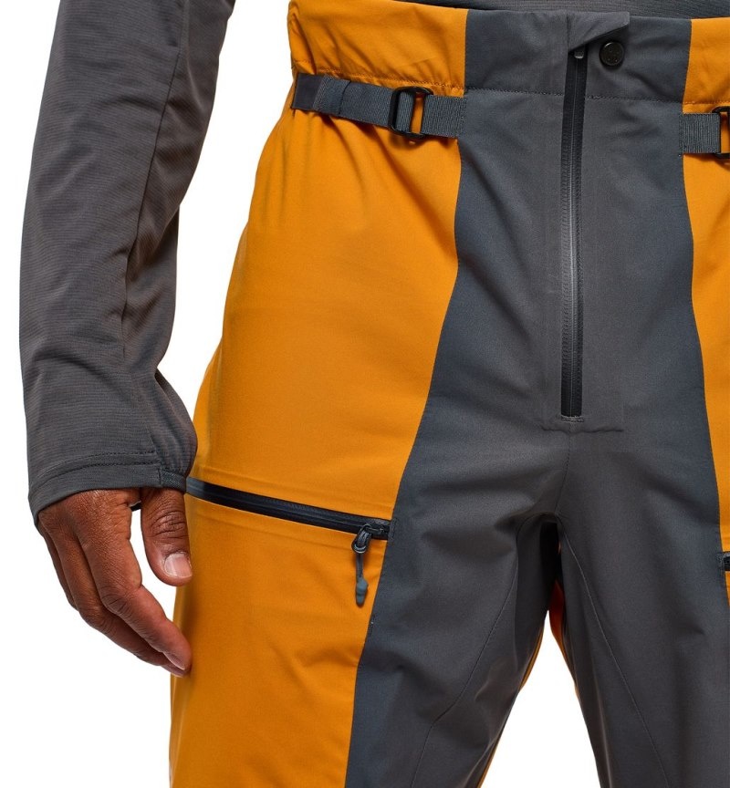 Men's Haglöfs L.I.M Touring Proof Pant Waterproof Trousers Yellow / Yellow Canada | SW87-162