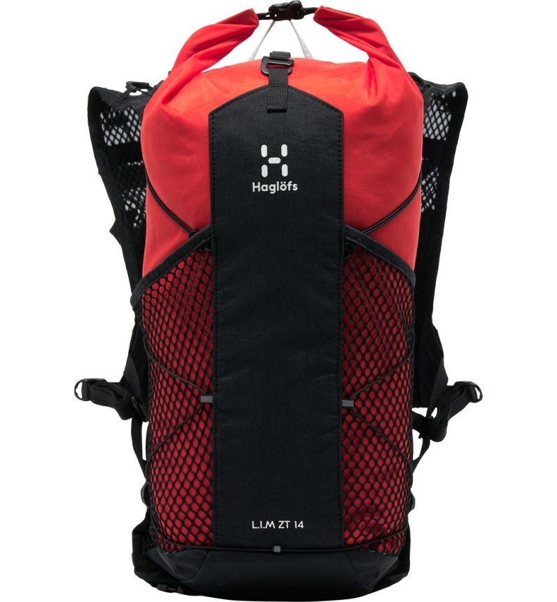 Men's Haglöfs L.I.M ZT 14 Hiking Backpacks Black / Red Canada | HR59-324