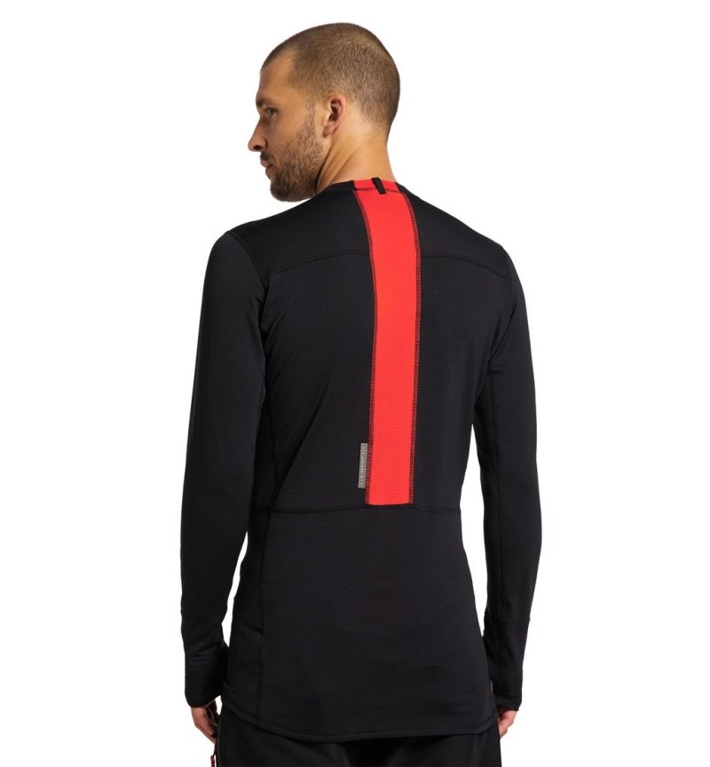 Men's Haglöfs L.I.M ZT Base Baselayers Black / Red Canada | ZY48-418