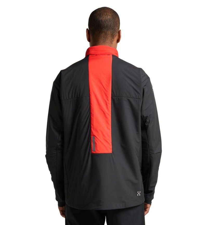 Men's Haglöfs L.I.M ZT Breathe Insulated Jacket Winter Jackets Black / Red Canada | HR82-423