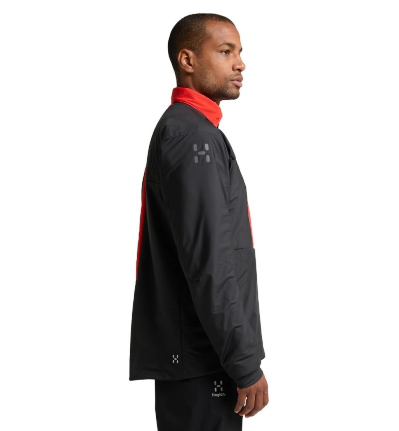 Men's Haglöfs L.I.M ZT Breathe Insulated Jacket Winter Jackets Black / Red Canada | HR82-423