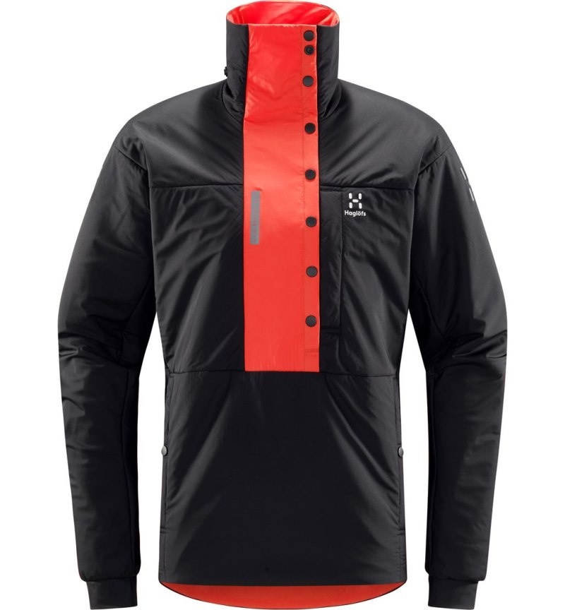 Men's Haglöfs L.I.M ZT Breathe Insulated Jacket Winter Jackets Black / Red Canada | HR82-423