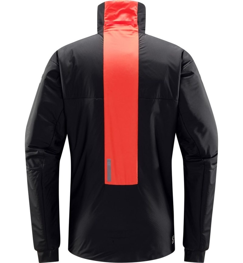 Men's Haglöfs L.I.M ZT Breathe Insulated Jacket Winter Jackets Black / Red Canada | HR82-423