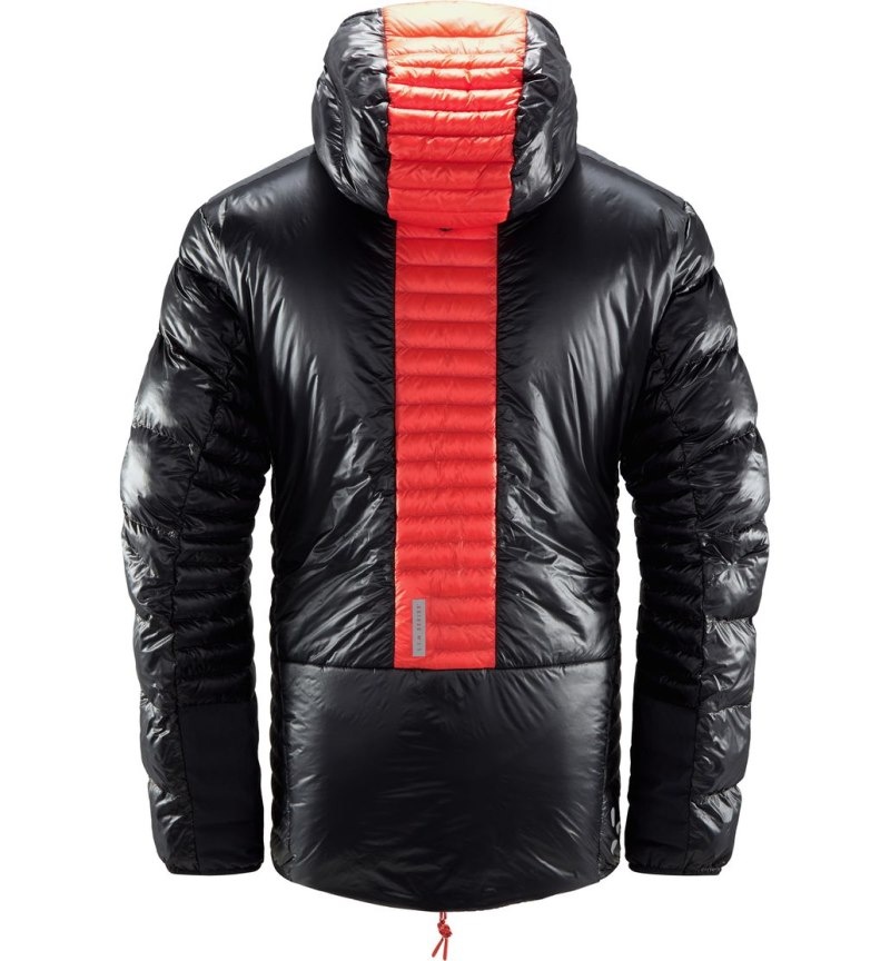 Men's Haglöfs L.I.M ZT Down Jacket Insulated Jackets Black / Red Canada | OA76-523