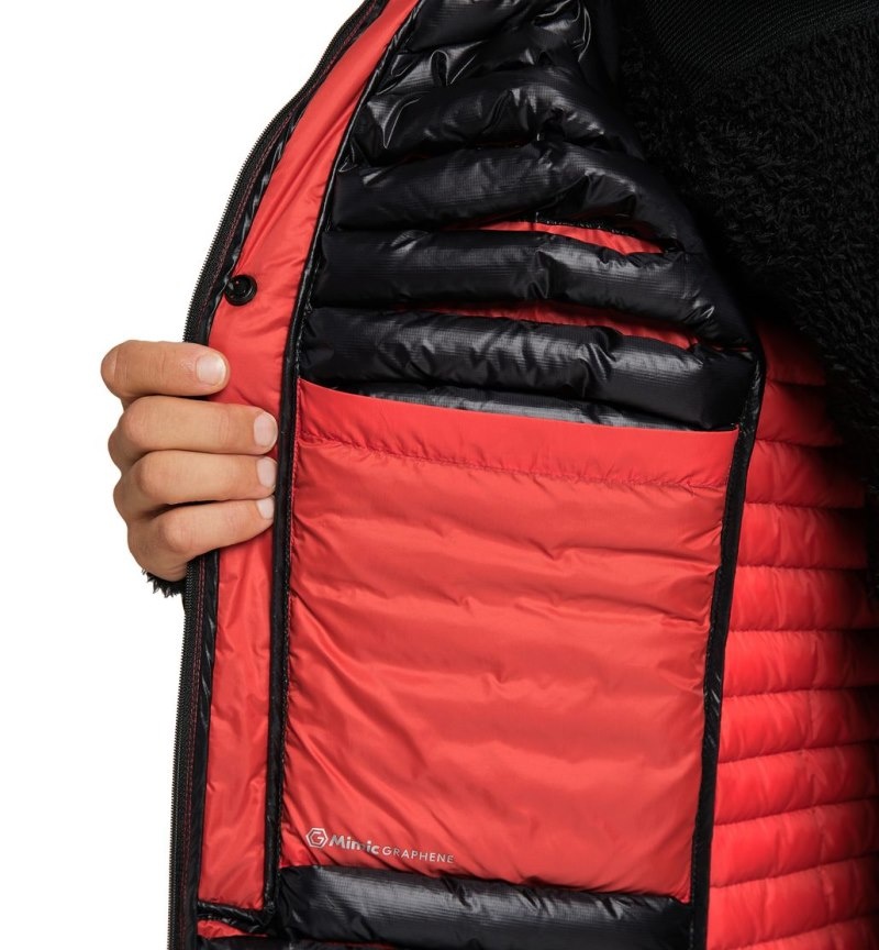 Men's Haglöfs L.I.M ZT Down Jacket Insulated Jackets Black / Red Canada | OA76-523