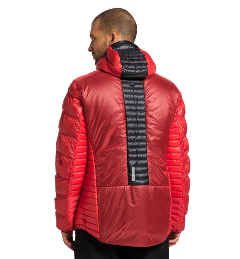 Men's Haglöfs L.I.M ZT Down Jacket Insulated Jackets Red / Black Canada | RI85-698