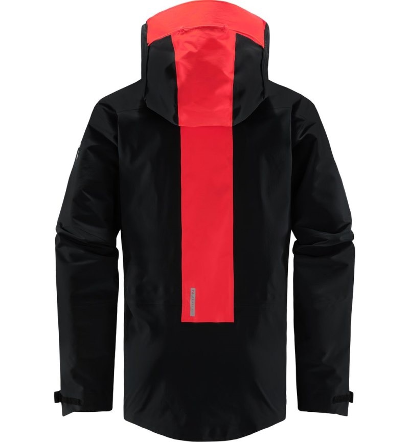 Men's Haglöfs L.I.M ZT Mountain GTX PRO Jacket Windbreaker Black / Red Canada | DW19-898