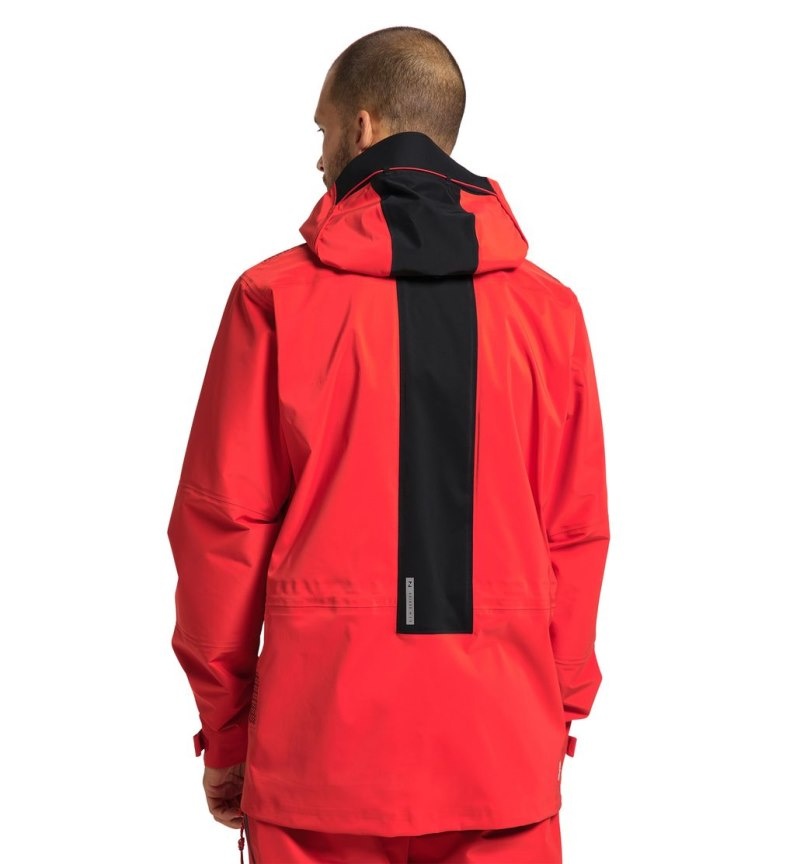 Men's Haglöfs L.I.M ZT Mountain GTX PRO Jacket Windbreaker Red / Black Canada | BP21-195