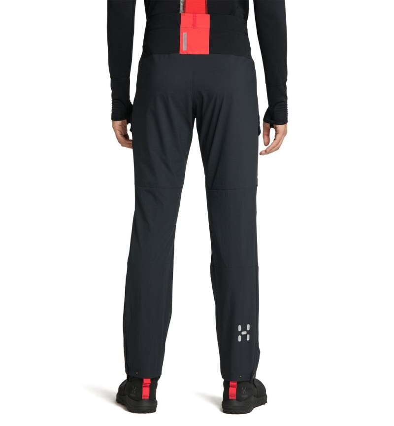 Men's Haglöfs L.I.M ZT Pant Waterproof Trousers Black / Red Canada | MI07-248