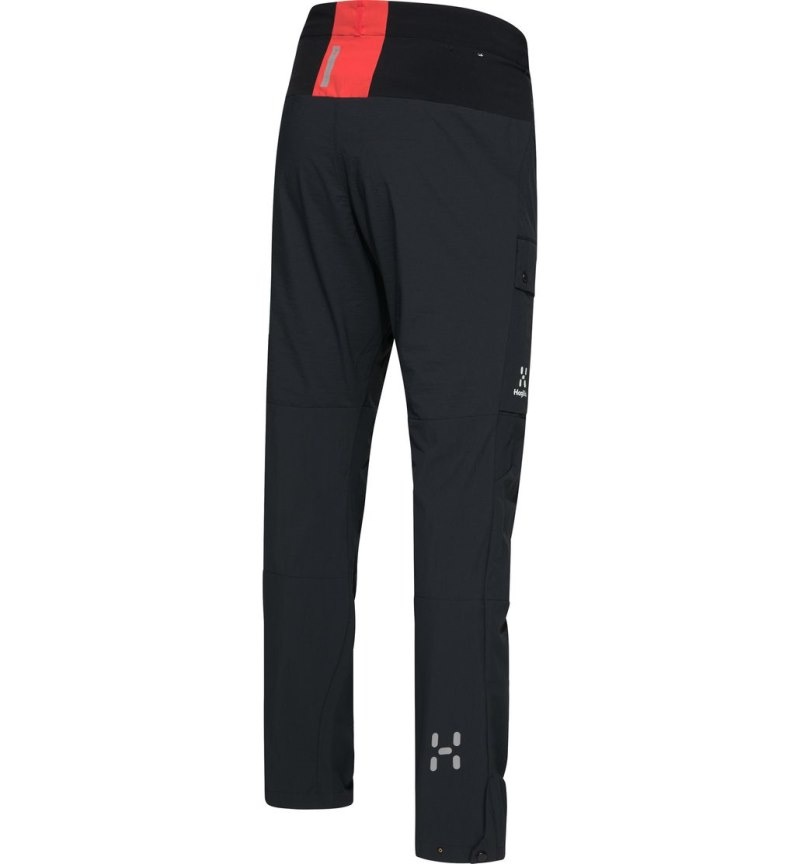 Men's Haglöfs L.I.M ZT Pant Waterproof Trousers Black / Red Canada | MI07-248