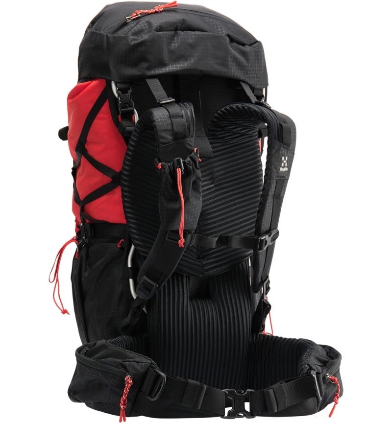 Men's Haglöfs L.I.M ZT Q 55 Backpacks Black / Red Canada | IU17-655