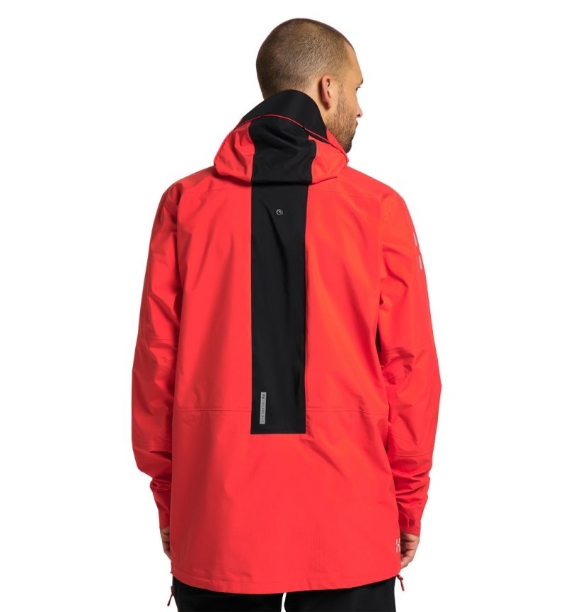 Men's Haglöfs L.I.M ZT Trek GTX PRO Jacket Windbreaker Red / Black Canada | SY14-018