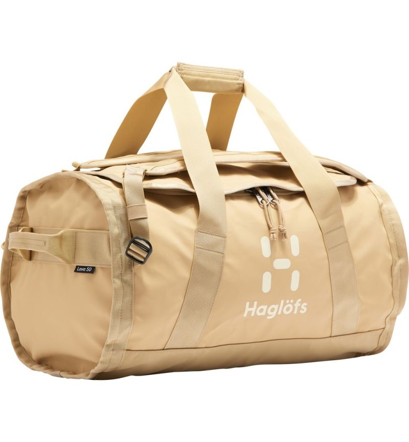 Men's Haglöfs Lava 50 Duffel Bags Beige Canada | JM14-617