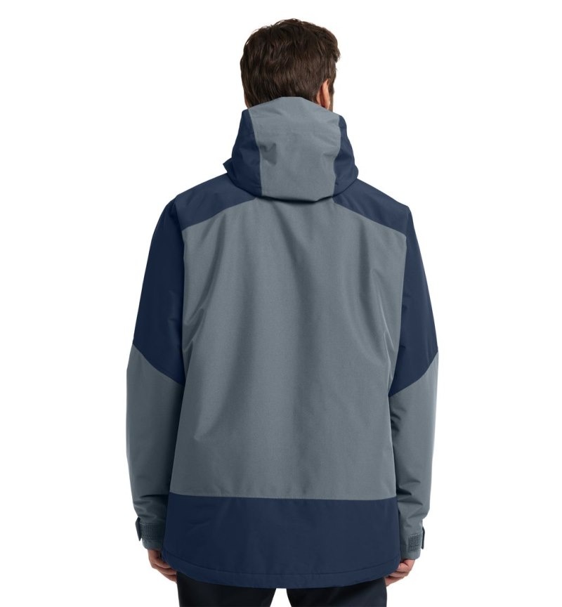 Men's Haglöfs Lumi Insulated Jacket Windbreaker Blue / Blue Canada | SR21-019