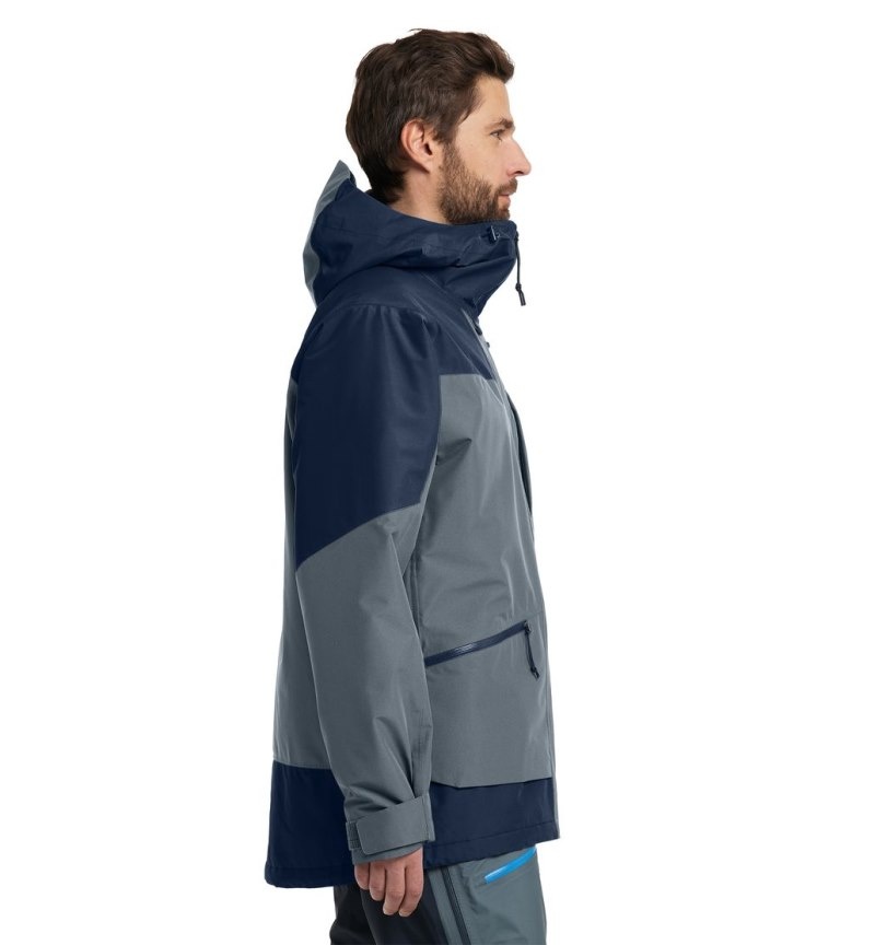 Men's Haglöfs Lumi Insulated Jacket Windbreaker Blue / Blue Canada | SR21-019