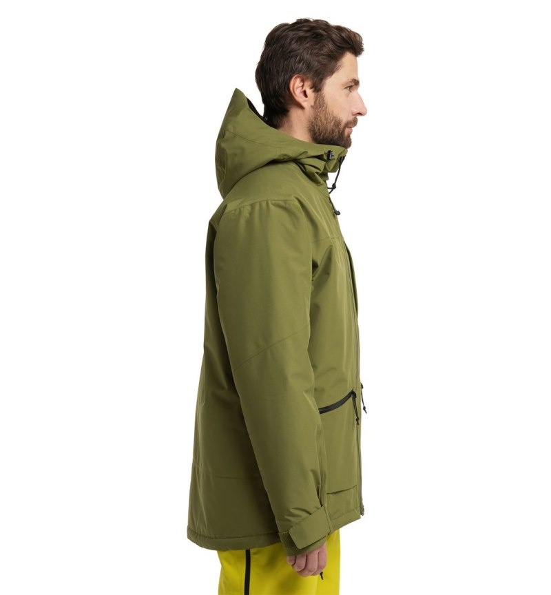 Men's Haglöfs Lumi Insulated Jacket Windbreaker Olive Green Canada | GI72-008