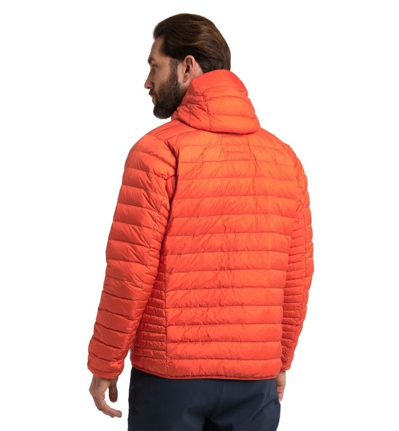 Men's Haglöfs Micro Nordic Down Hood Insulated Jackets Habanero Canada | ND41-604