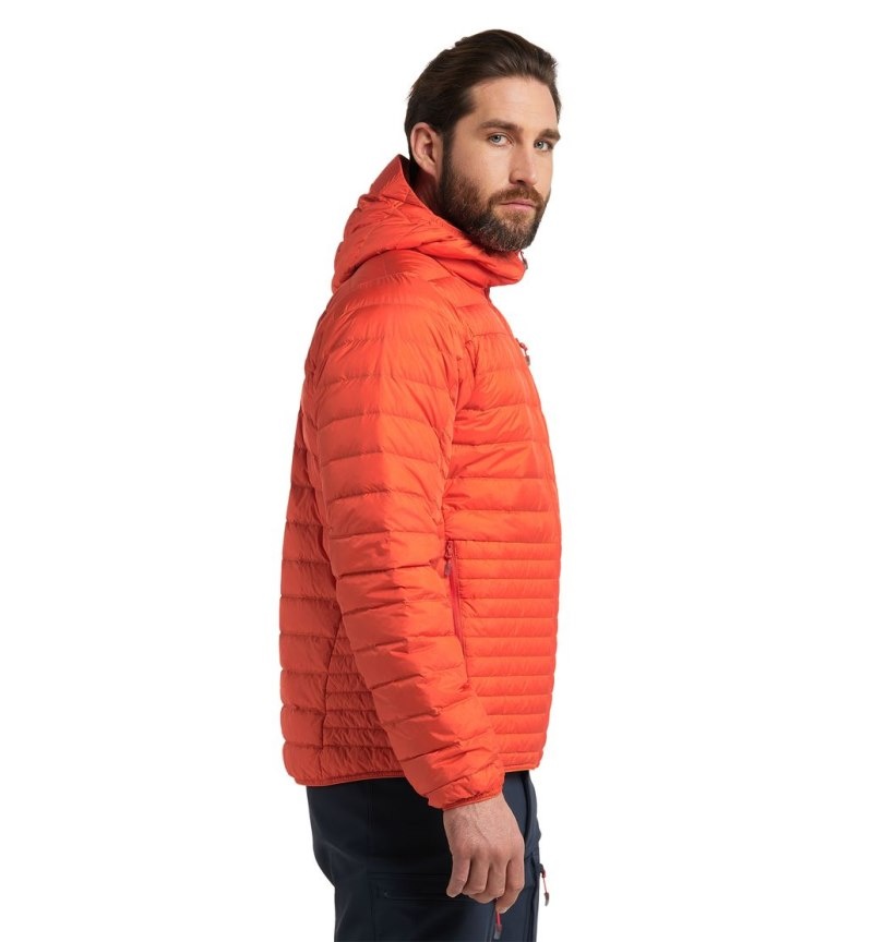 Men's Haglöfs Micro Nordic Down Hood Insulated Jackets Habanero Canada | ND41-604