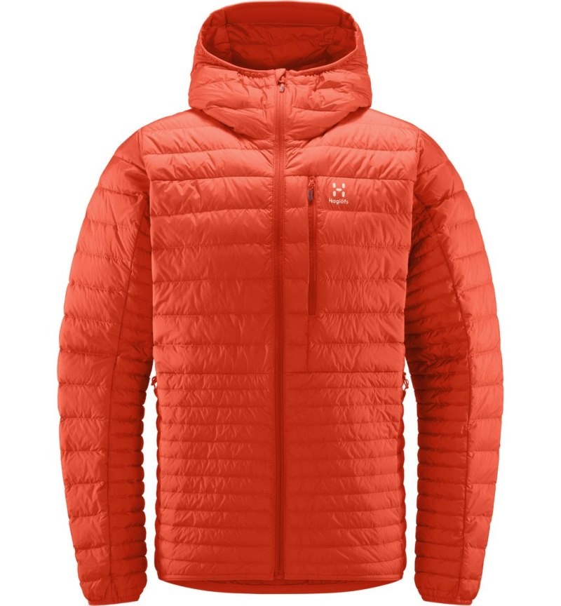 Men's Haglöfs Micro Nordic Down Hood Insulated Jackets Habanero Canada | ND41-604