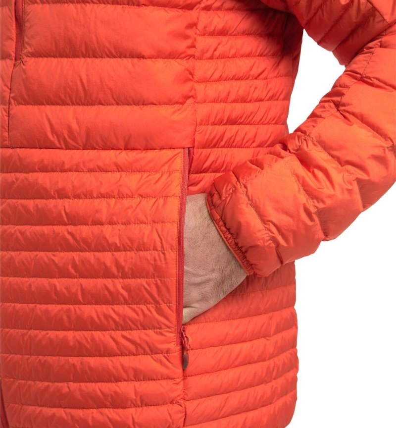 Men's Haglöfs Micro Nordic Down Hood Insulated Jackets Habanero Canada | ND41-604