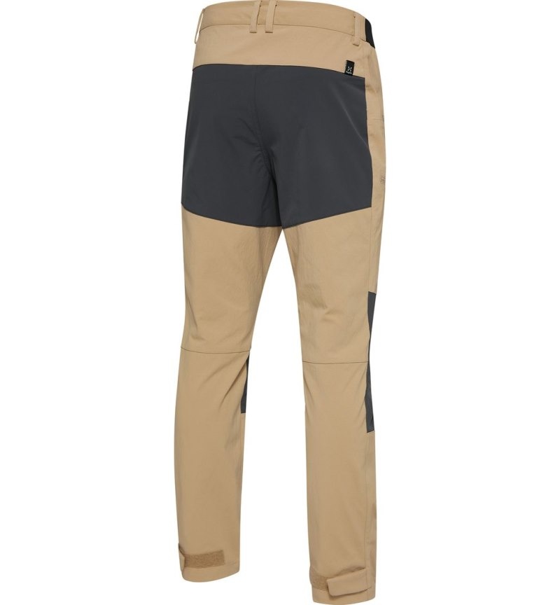 Men's Haglöfs Mid Slim Pant Hiking Trousers Beige / Magnetite Canada | JJ79-099