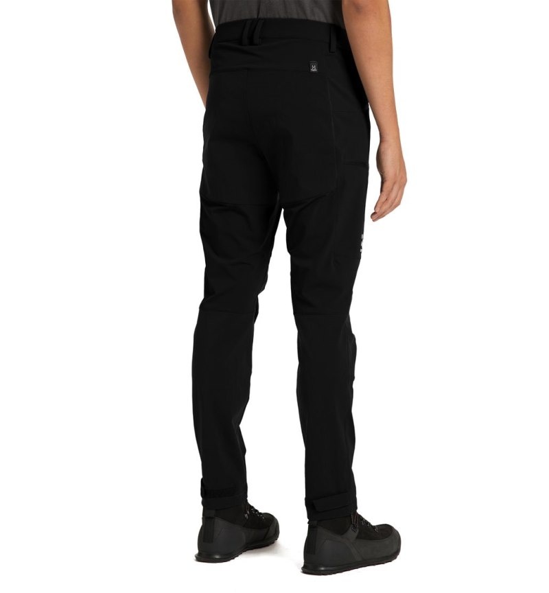 Men's Haglöfs Mid Slim Pant Hiking Trousers Black Canada | FL73-363