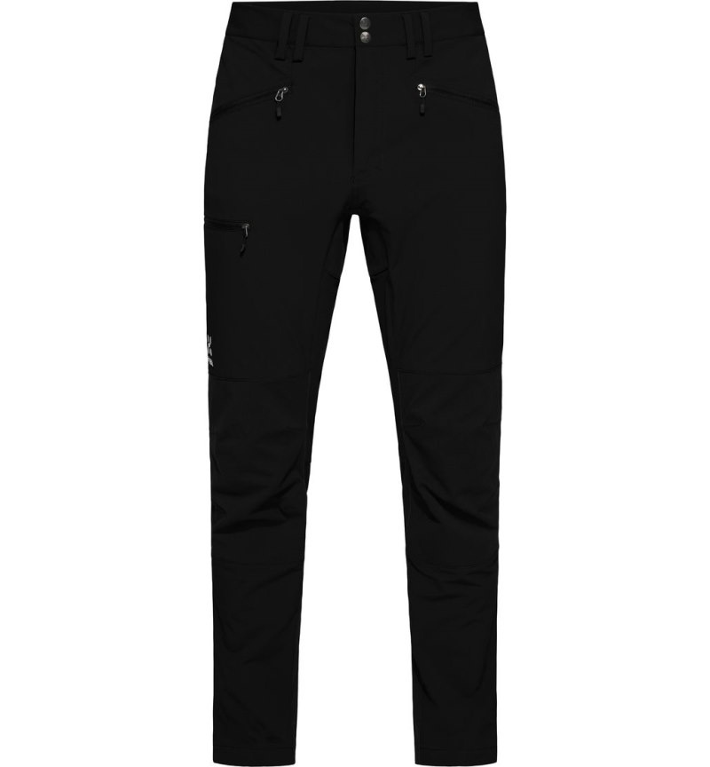 Men's Haglöfs Mid Slim Pant Hiking Trousers Black Canada | FL73-363