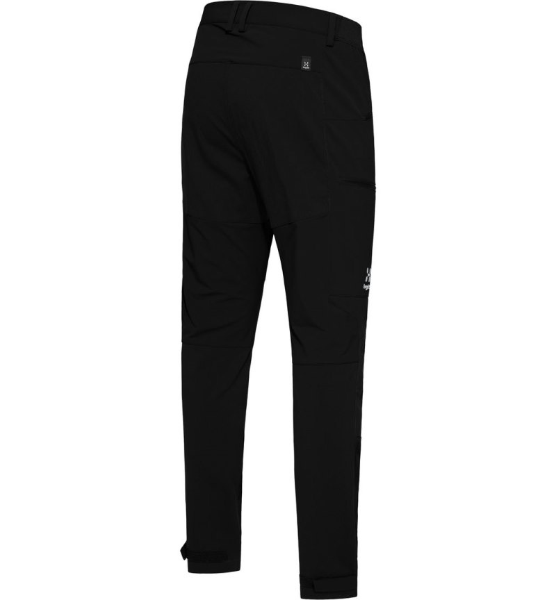 Men's Haglöfs Mid Slim Pant Hiking Trousers Black Canada | FL73-363