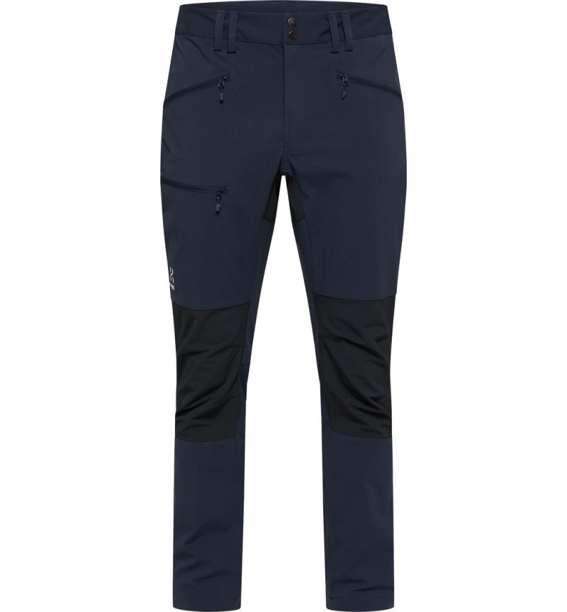 Men's Haglöfs Mid Slim Pant Hiking Trousers Blue / Black Canada | VE62-061