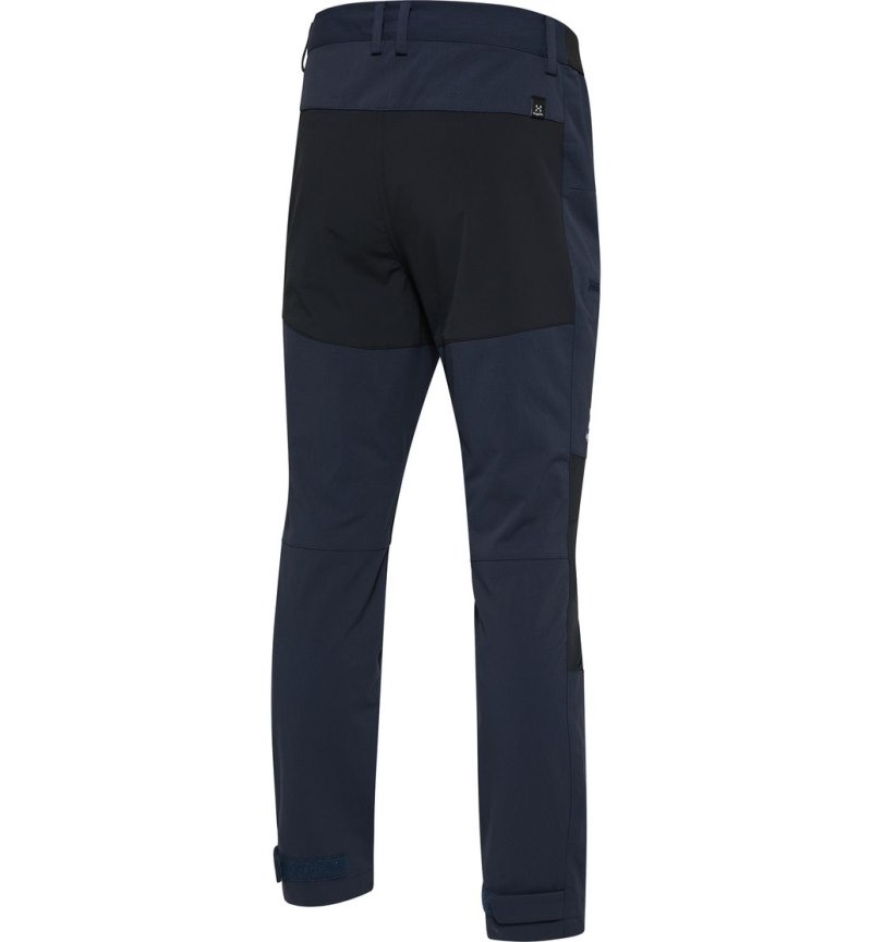 Men's Haglöfs Mid Slim Pant Hiking Trousers Blue / Black Canada | VE62-061