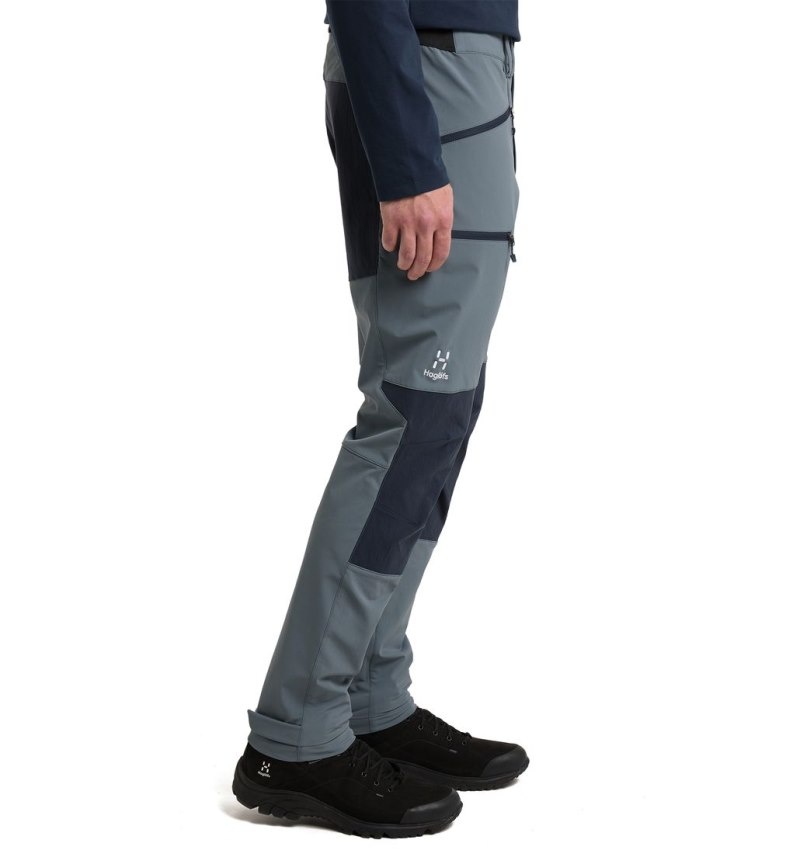 Men's Haglöfs Mid Slim Pant Hiking Trousers Blue / Blue Canada | SY26-559