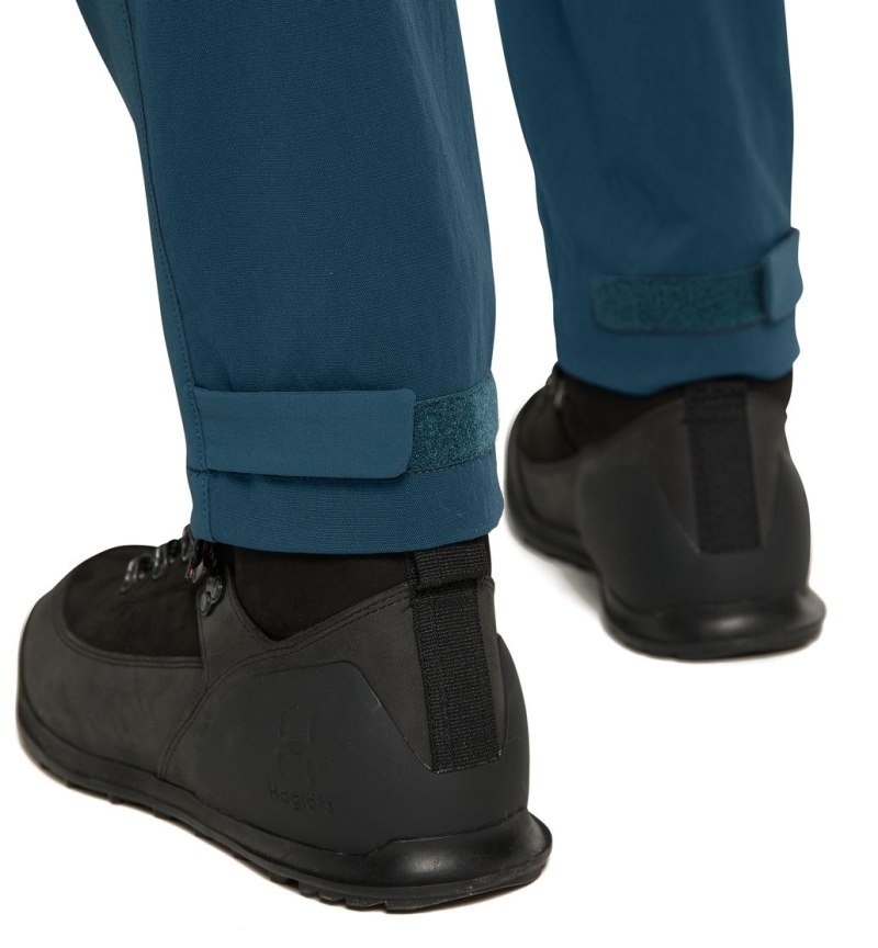 Men's Haglöfs Mid Slim Pant Hiking Trousers Dark Ocean / Blue Canada | DJ64-123