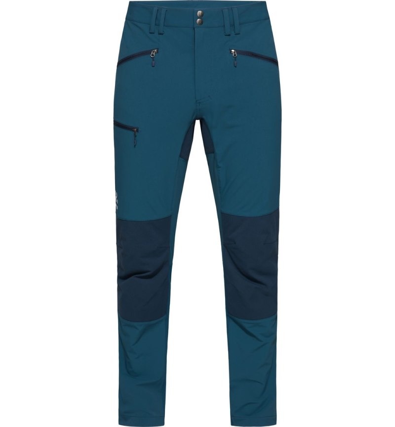 Men's Haglöfs Mid Slim Pant Hiking Trousers Dark Ocean / Blue Canada | DJ64-123