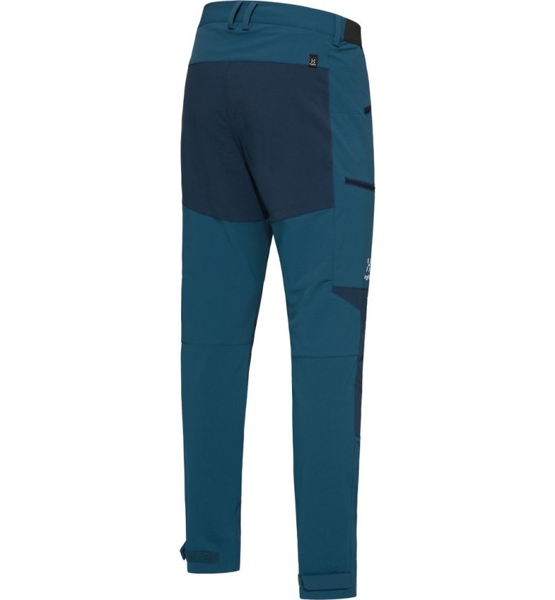 Men's Haglöfs Mid Slim Pant Hiking Trousers Dark Ocean / Blue Canada | DJ64-123