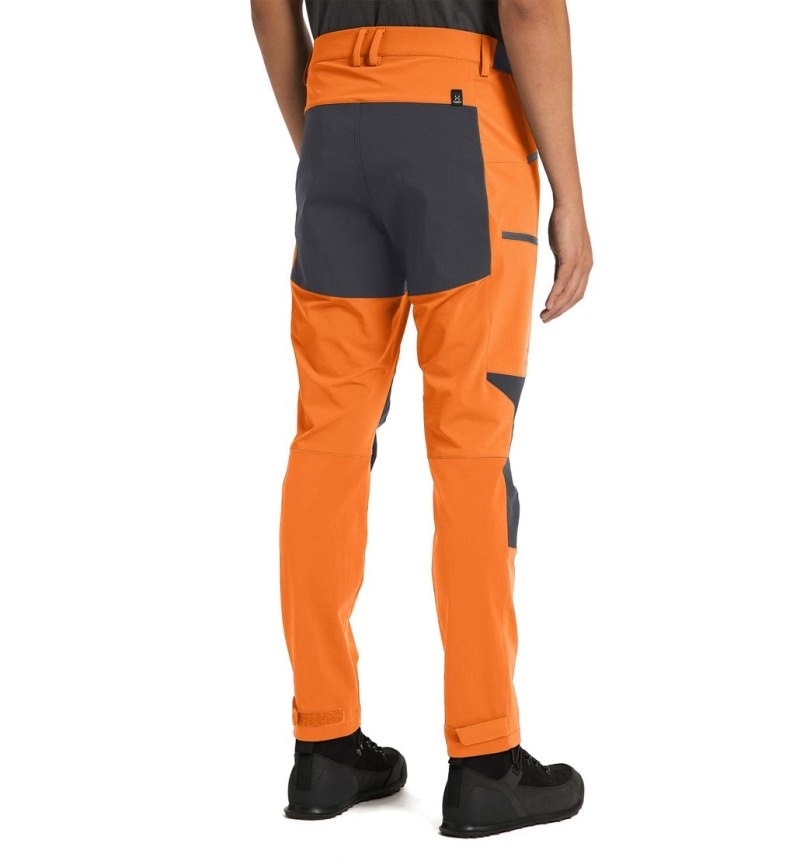 Men's Haglöfs Mid Slim Pant Hiking Trousers Orange / Magnetite Canada | QS93-532