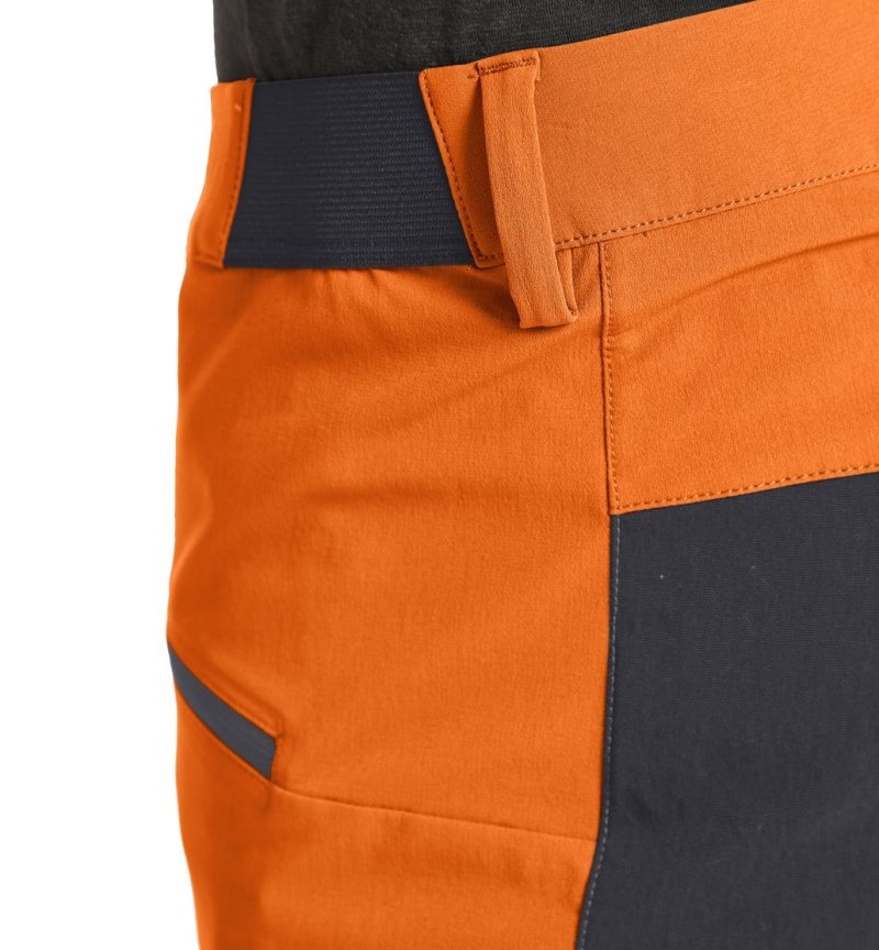 Men's Haglöfs Mid Slim Pant Hiking Trousers Orange / Magnetite Canada | QS93-532