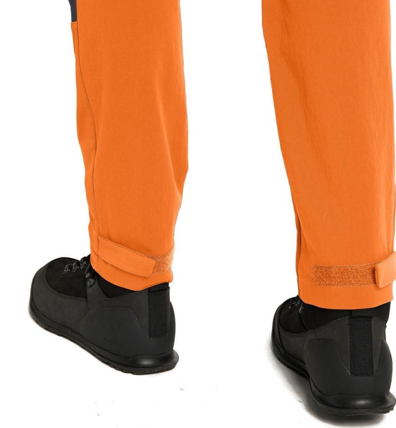 Men's Haglöfs Mid Slim Pant Hiking Trousers Orange / Magnetite Canada | QS93-532