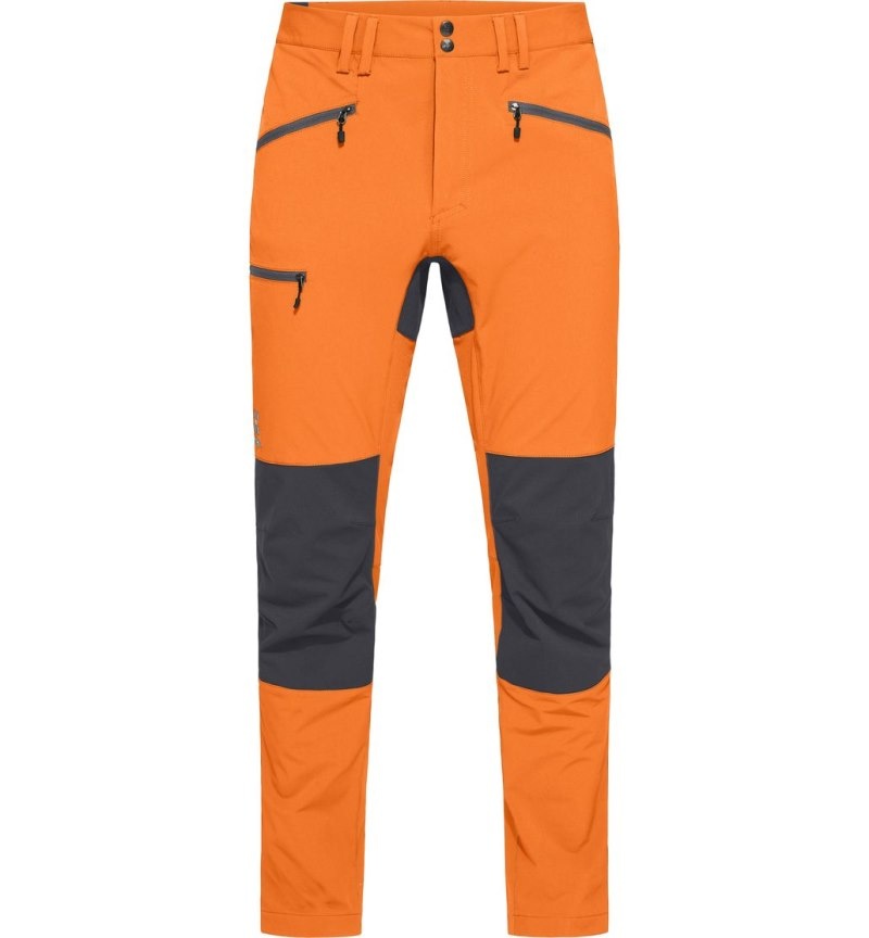 Men's Haglöfs Mid Slim Pant Hiking Trousers Orange / Magnetite Canada | QS93-532