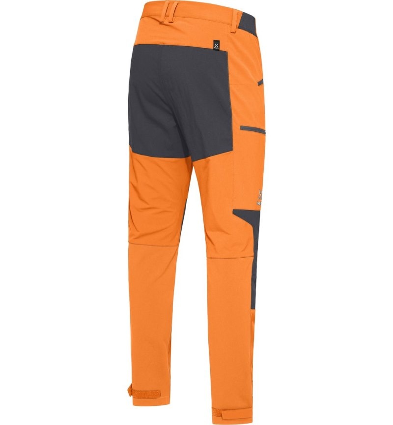 Men's Haglöfs Mid Slim Pant Hiking Trousers Orange / Magnetite Canada | QS93-532